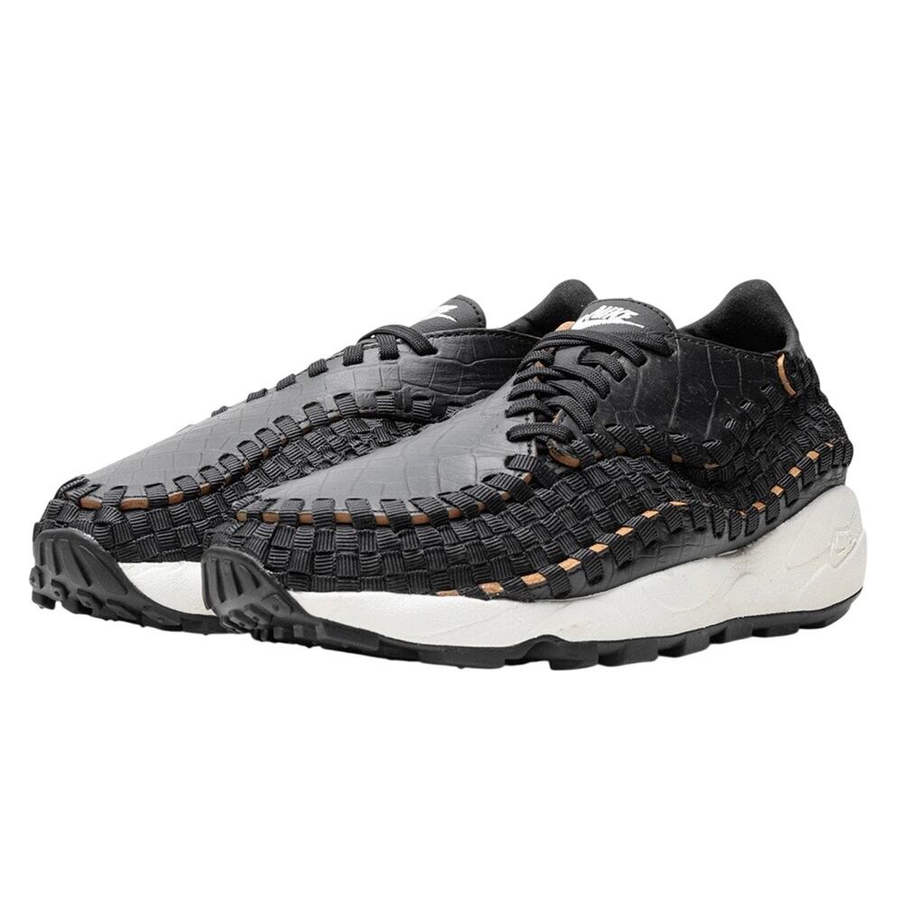 NWOB Nike Air Footscape Woven Premium Black Croc Men’s Shoes Size 8.5